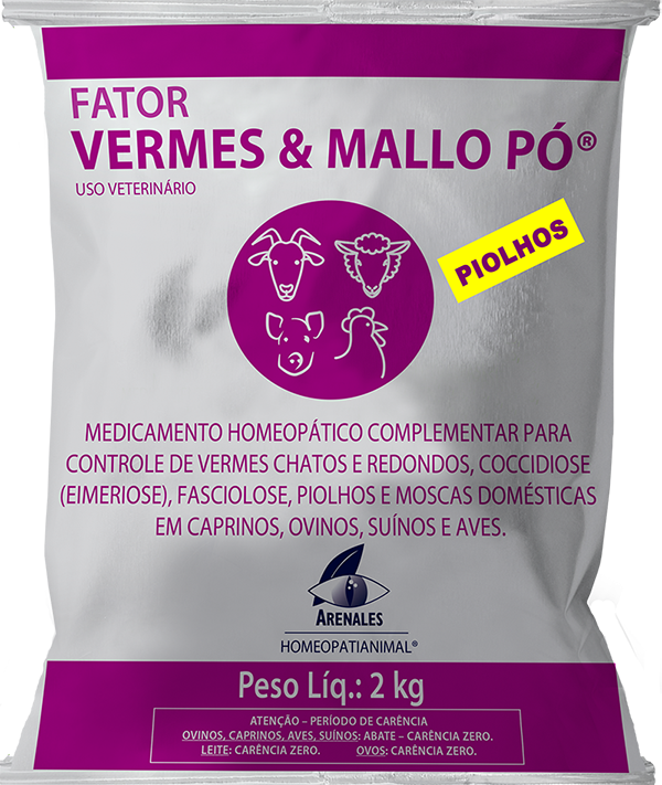 Fator Vermes e Mallo® Fator Vermes e Mallo® - Arenales Homeopatia Animal