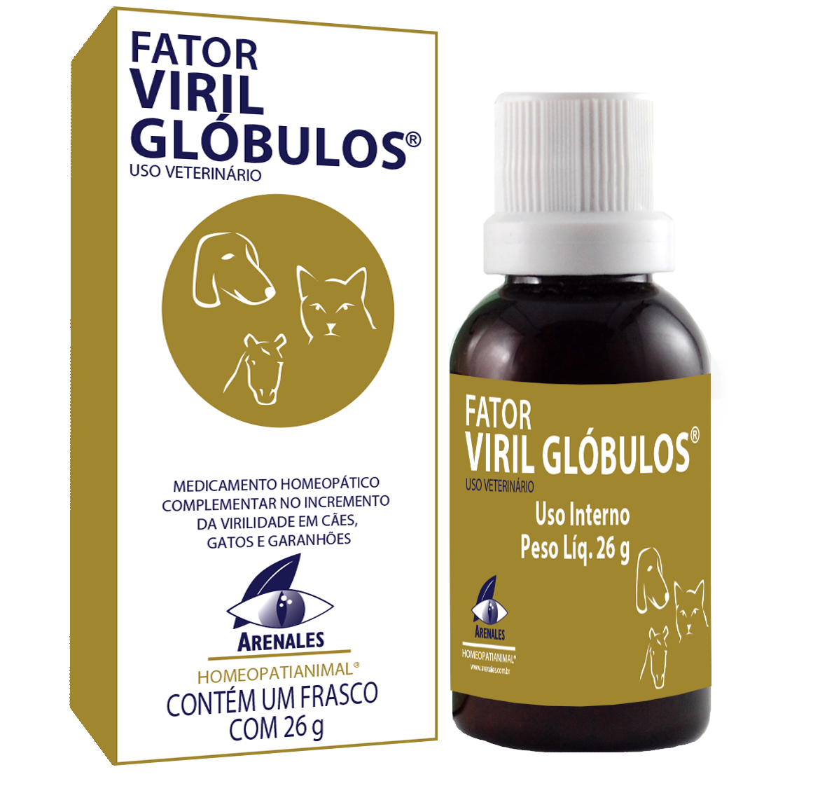 Fator Viril Glóbulos® - Arenales Homeopatia Animal