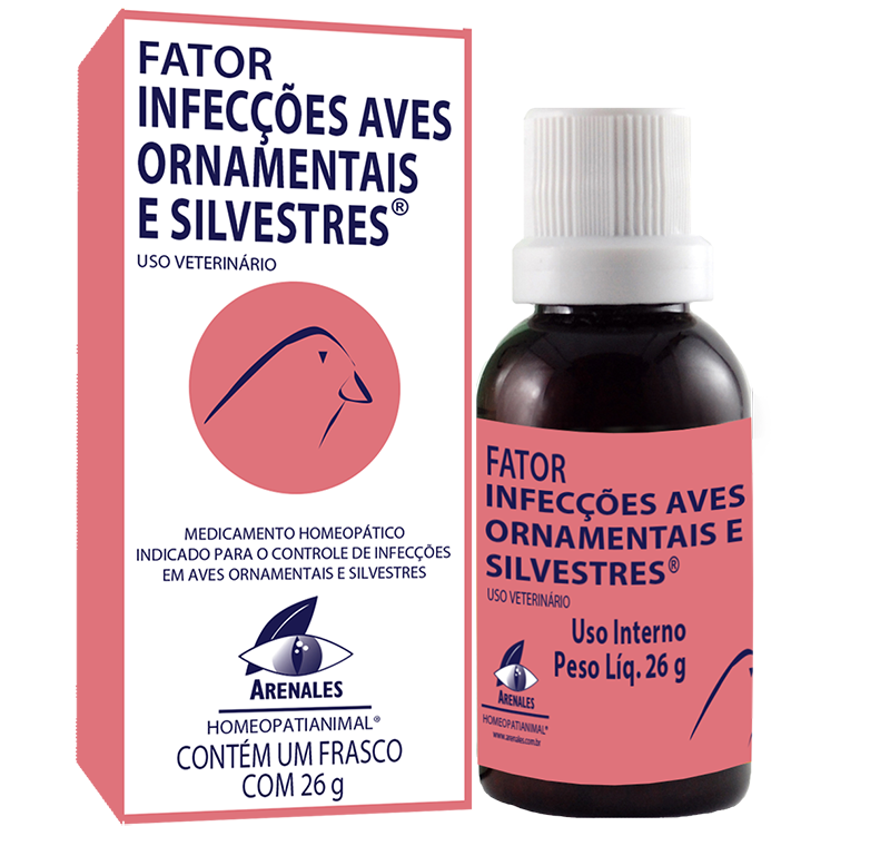 Fator Infecções Aves Ornamentais® Fator Infecções Aves Ornamentais® - Arenales Homeopatia Animal