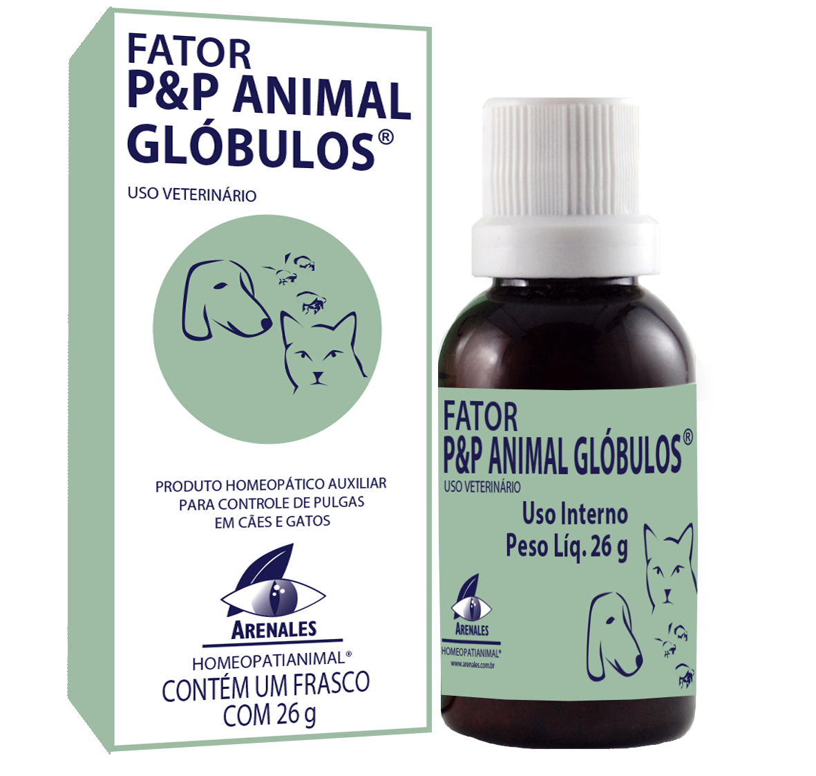 Fator P&P Animal Glóbulos® Fator P&P Animal Glóbulos® - Arenales Homeopatia Animal